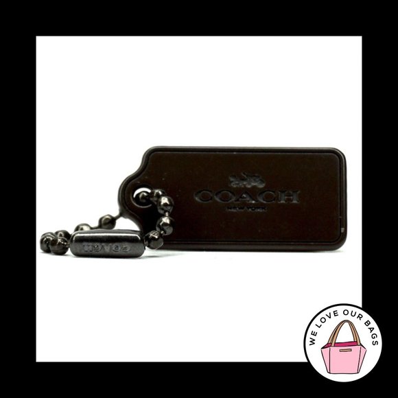Coach Accessories - Rare COACH HORSE CARRIAGE Black Gunmetal Metal Fob Bag Charm Keychain Hang Tag